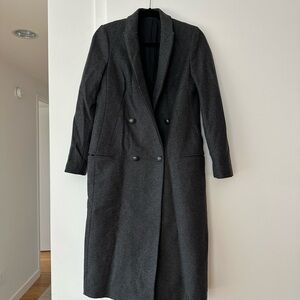 All Saints Elegant Double-Breasted Gray Coat
